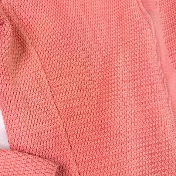 Adolfo Dominguez Cardigan Jacket Women Small Pink Coral KNit Gold Buttons Blazer - Picture 3 of 11